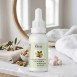 Neck decolletage oil bottle for firming skincare routine