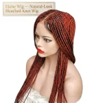 Eloise wig with natural bleached-knot braided look