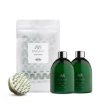 MASAMI shower bundle shampoo conditioner towel and scalp scrubber