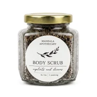 Botanical body scrub with coconut rose and citrus