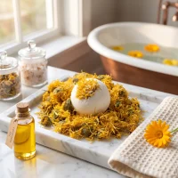 Bath bomb fizz with coconut shea and botanical oils
