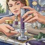 Illustration of skin stem cell serum for hydrating skincare