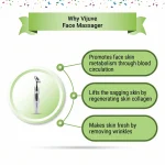 Anti-aging face massager skincare tool usage infographic