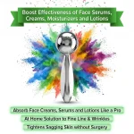 Anti-aging face massager technology skincare infographic