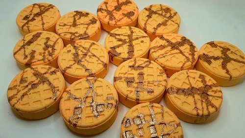 Fall Festival Waffles Bath Bomb 🛁🍁🧇 Fizz, scent & colorful soak ✨🌸