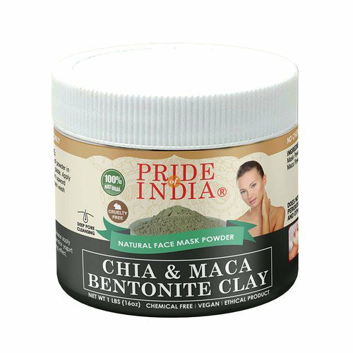 Chia & Maca Bentonite Clay Mask 🌿 Healing, Firming & Detoxifying Face Powder ✨ 1lb