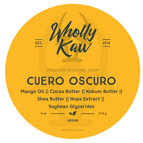 Cuero Oscuro Shave Soap 🧼🌿 Bold leather & vetiver scent with cedarwood, patchouli, oakmoss & coffee ☕ for a rich, invigorating shave experience.