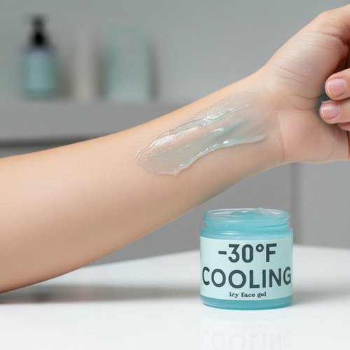 ❄️ -35°F Cooling Icy Face Gel 🌿 Instantly refreshes & hydrates 💧 Menthol & herbal extracts soothe, cool & energize your skin 🌱✨