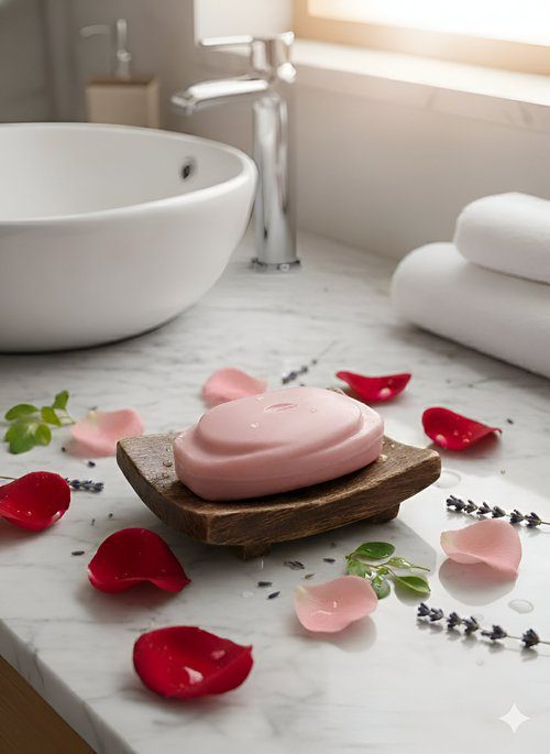 Rose & Lavender Glow Aromatherapy Soap ✨ Bar for Skin