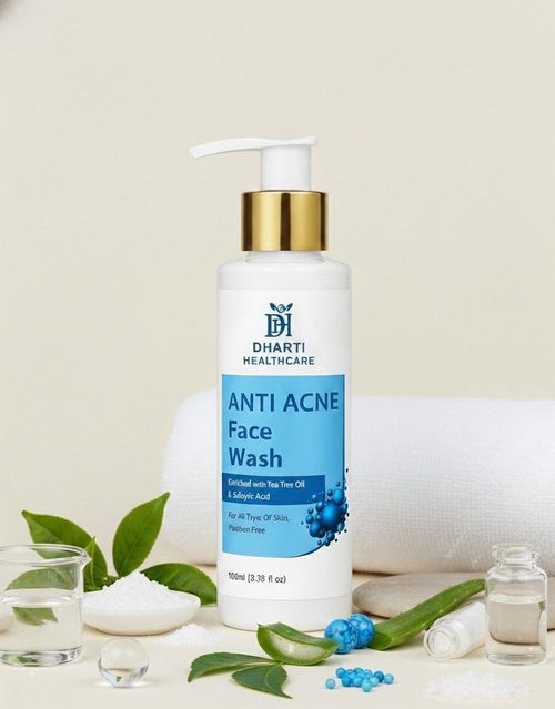 Tea Tree 🌿 & Salicylic Acid 🧪 Anti-Acne Face Wash ✨ Fights Breakouts, Clears Impurities & Refreshes Skin 🧼💧